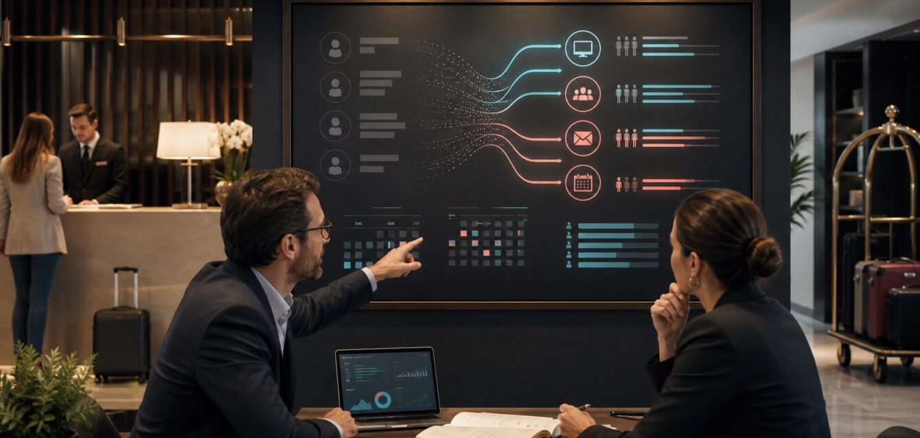 Disintermediazione OTA: ridurre la dipendenza senza spegnere la domanda che serve - immagine AI hospitality ottimizzata Disintermediazione OTA: ridurre la dipendenza senza spegnere la domanda che serve