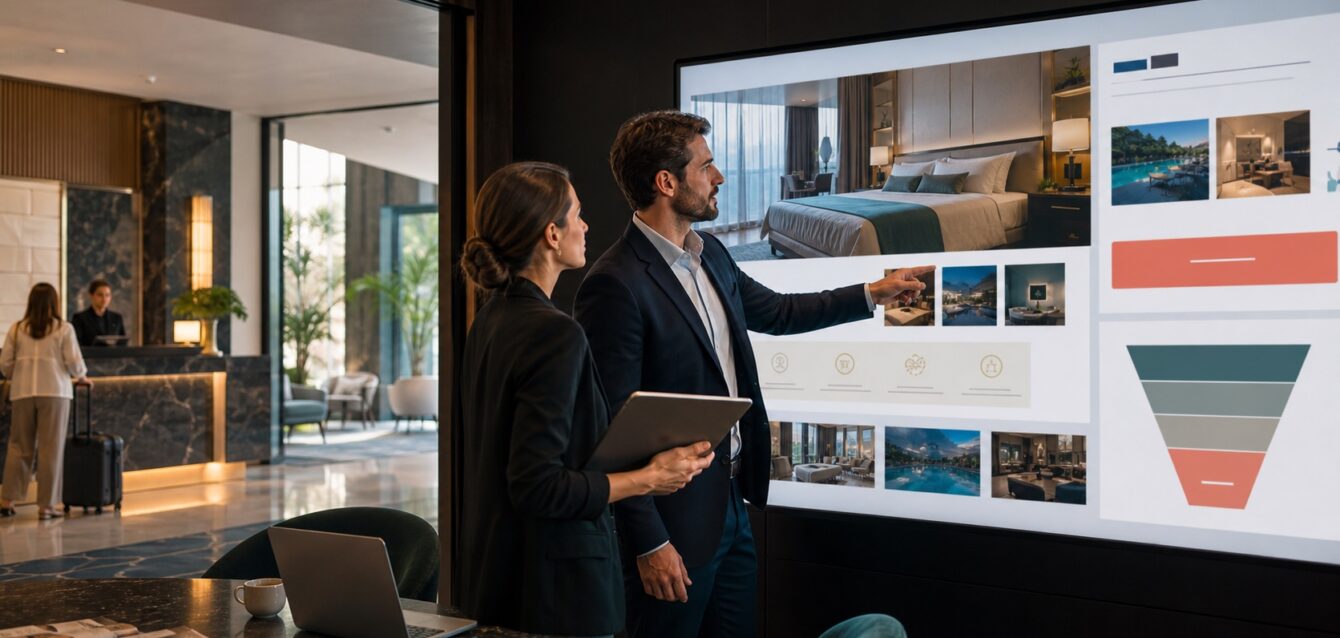 Landing page hotel: togliere ogni distrazione tra promessa della campagna e prenotazione - immagine AI hospitality ottimizzata Landing page hotel: togliere ogni distrazione tra promessa della campagna e prenotazione