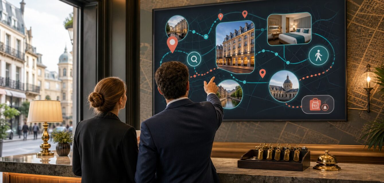 Local SEO hotel: farsi scegliere nelle ricerche legate a un luogo reale - immagine AI hospitality ottimizzata Local SEO hotel: farsi scegliere nelle ricerche legate a un luogo reale